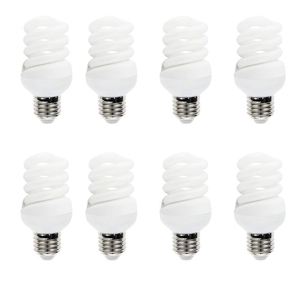 لامپ کم مصرف 9 وات لامپ نور مدل PS پایه E27 بسته 8 عددی