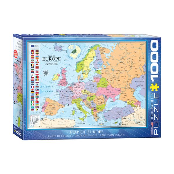 پازل 1000 تکه یوروگرافیکس پازلز مدل Map of Europe كد 0789-6000