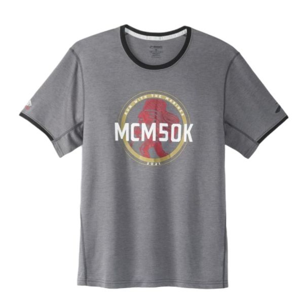 تی شرت ورزشی مردانه بروکس مدل Maraton18