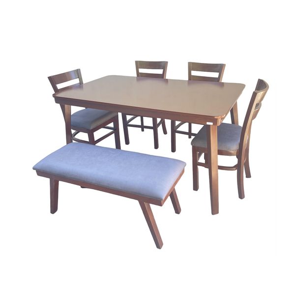 میز و صندلی ناهارخوری 6 نفره گالری چوب آشنایی مدل Ro-lux-1002