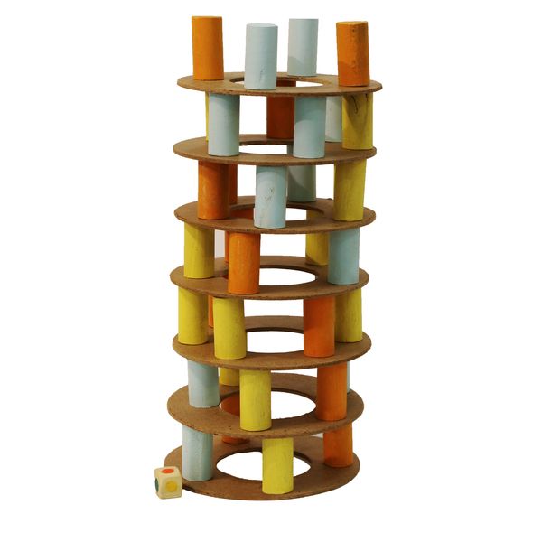 بازی فکری برج هیجان مدل چوبی cocobolo