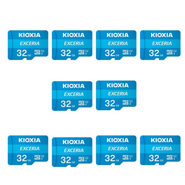 کارت حافظه‌ microSDXC کیوکسیا مدل EXCERIA کلاس 10 استاندارد UHS-I U1 سرعت 100MBps ظرفیت 32 گیگابایت بسته 10 عددی