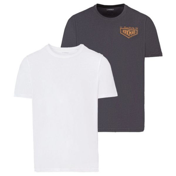 تی شرت آستین کوتاه مردانه لیورجی مدل  Li00700 مجموعه دو عددی 