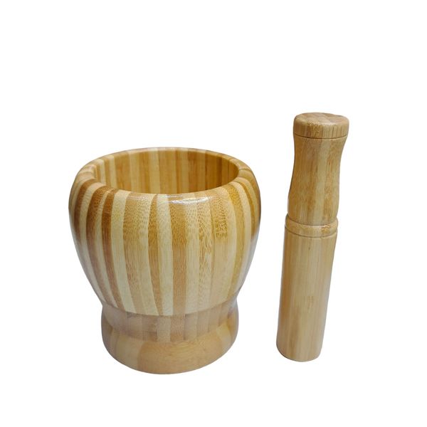 هاون چوبی مدل بامبو