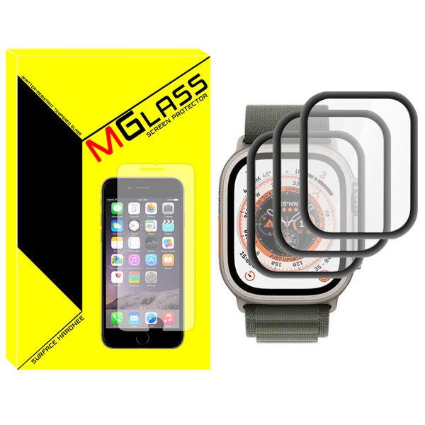 محافظ صفحه نمایش نانو ام‌گلس مدل Pmma-MG مناسب برای ساعت هوشمند ویرفیت BML Ultra max بسته سه عددی