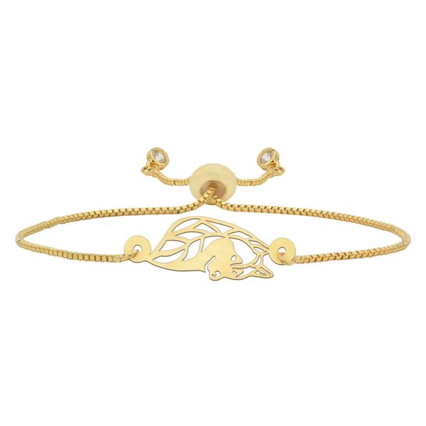 دستبند طلا 18 عیار زنانه شمیم گلد گالری مدل گرگ D33