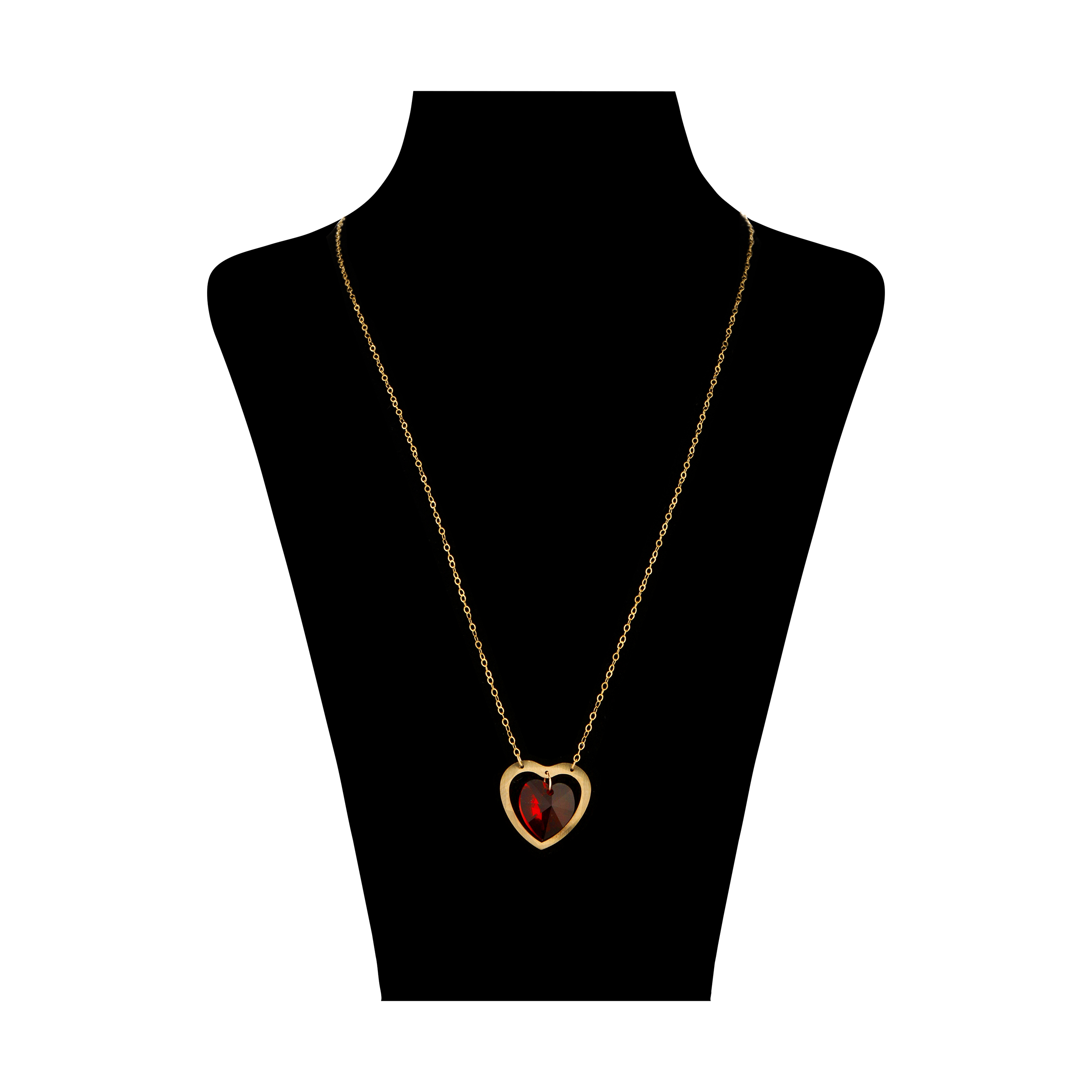 گردنبند طلا 18 عیار زنانه مایا ماهک مدل MM1617 سنگ سواروسکی قلب
