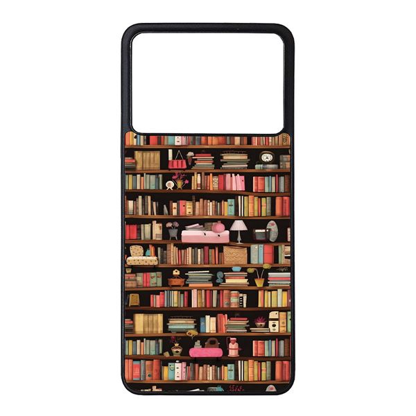  کاور گالری وبفر طرح کتابخانه مناسب برای گوشی موبایل شیائومی poco x6 pro