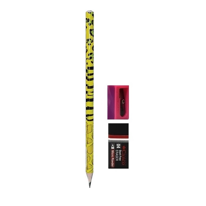 مداد پیکاسو مدل بیکران 121 به همراه پاکن و تراش مجموعه 6 عددی