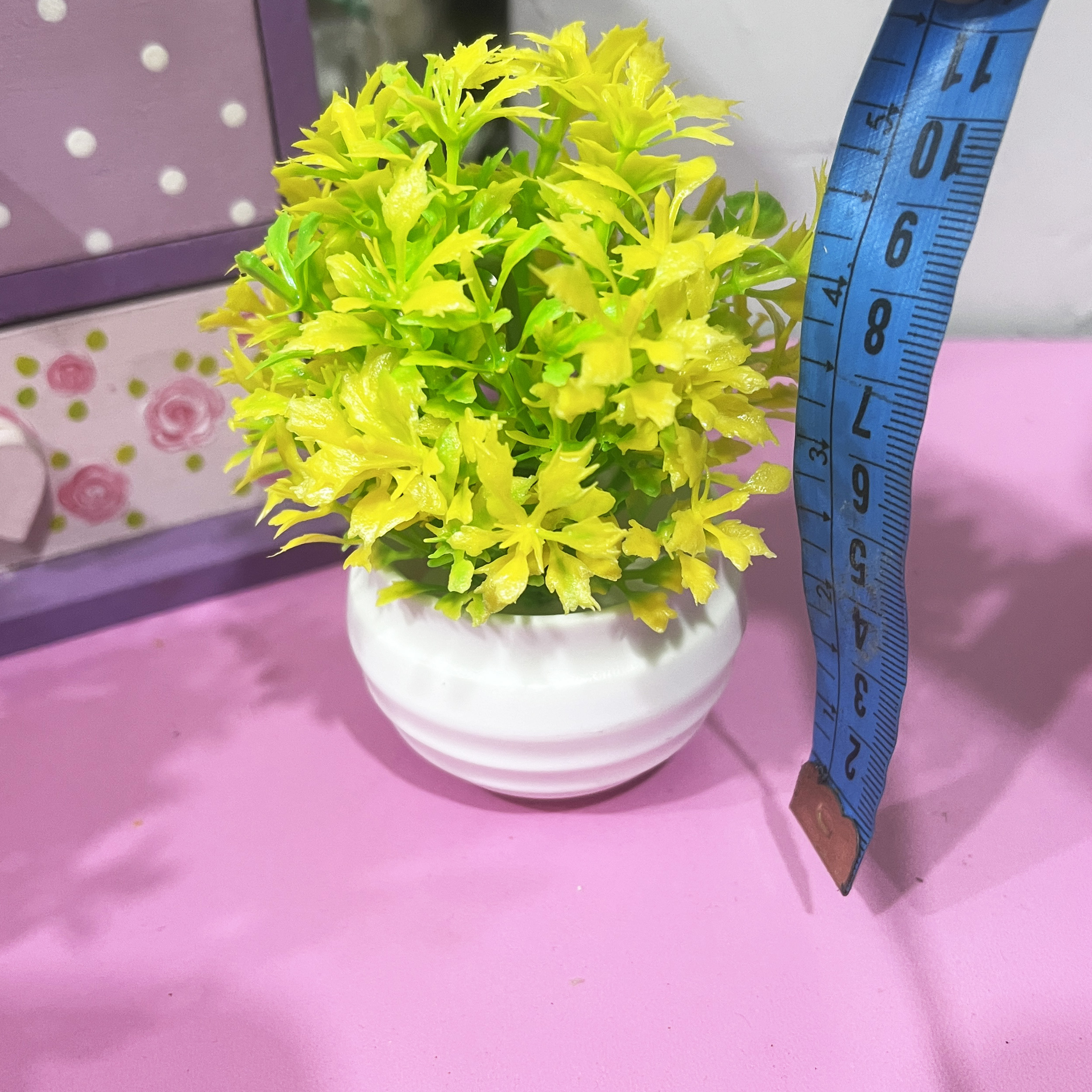 گلدان به همراه گل مصنوعی مدل bip3