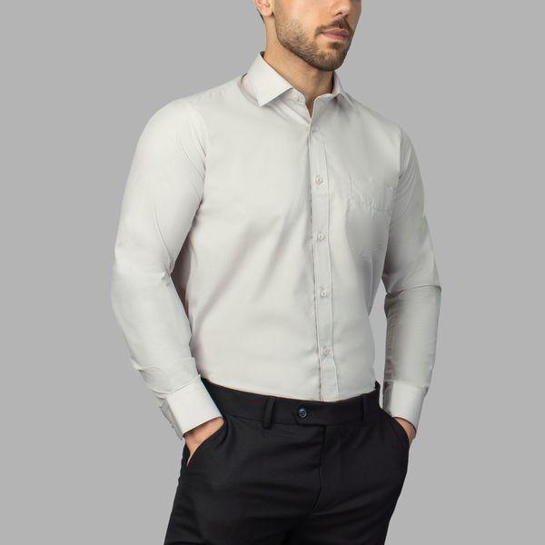 پیراهن آستین بلند مردانه مدل فلورا آکسفورد 120
