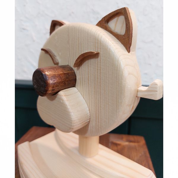 نگهدارنده عینک مدل چوبی طرح گربه کد 2204