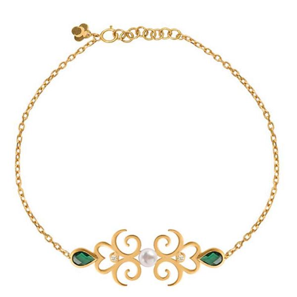 دستبند طلا 18 عیار زنانه اُرِل گالری مدل ملکه