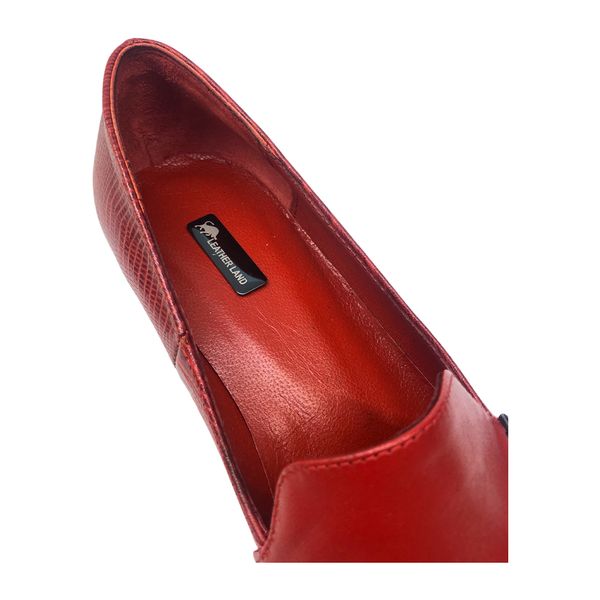 کفش زنانه سرزمین چرم مدل 1706 رنگ قرمز