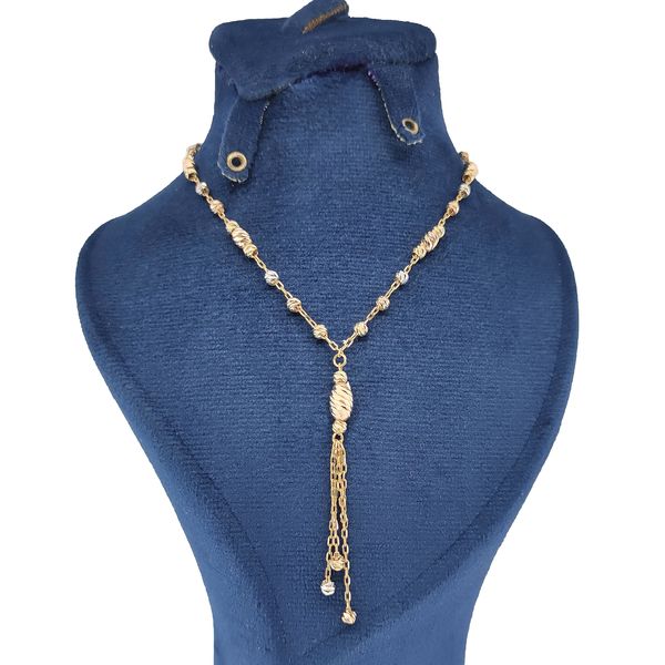 گردنبند طلا 18 عیار زنانه طلا و جواهرسازی افرا مدل رولباسی هلن کد 479