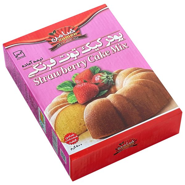 پودر کیک توت فرنگی ضامن - 500 گرم