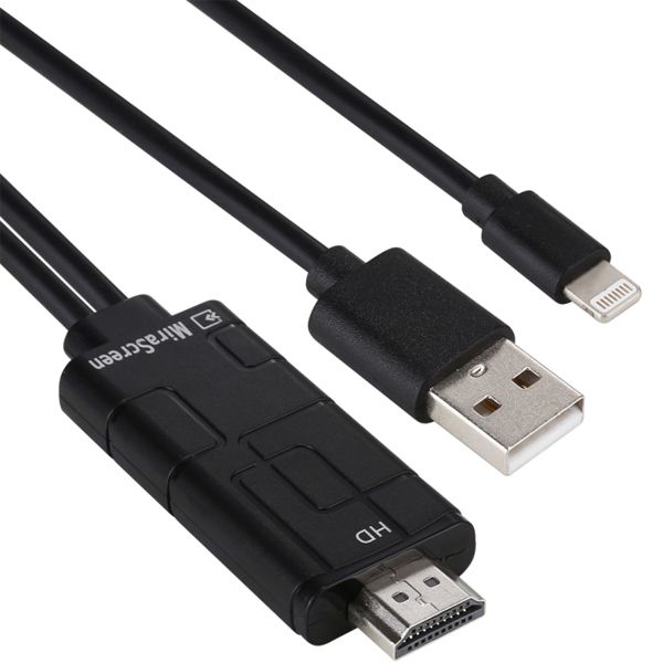کابل تبدیل لایتنینگ به HDMI/USB میراسکرین مدل LD10 طول 1.8متر مناسب ایفون