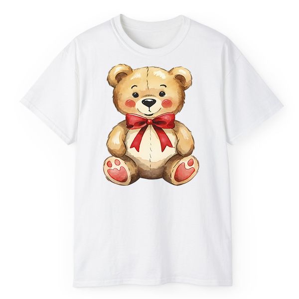 تی شرت آستین کوتاه دخترانه مدل خرس کد 31
