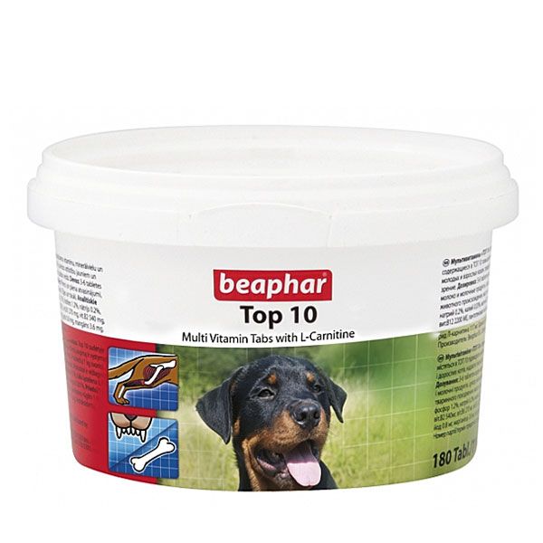 قرص مولتی ویتامین سگ بیفار مدل TOP 10 بسته 180 عددی