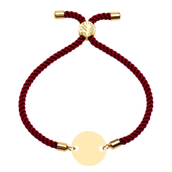 دستبند طلا 18 عیار زنانه کرابو طرح دایره مدل Kr102184