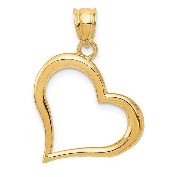 آویز گردنبند طلا 18 عیار زنانه قیراط طرح قلب کد GH4898