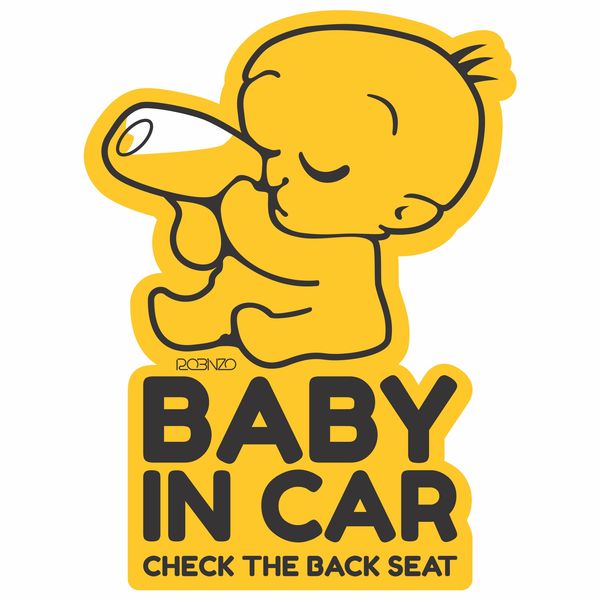 برچسب نشانگر روبینزو طرح Baby in car