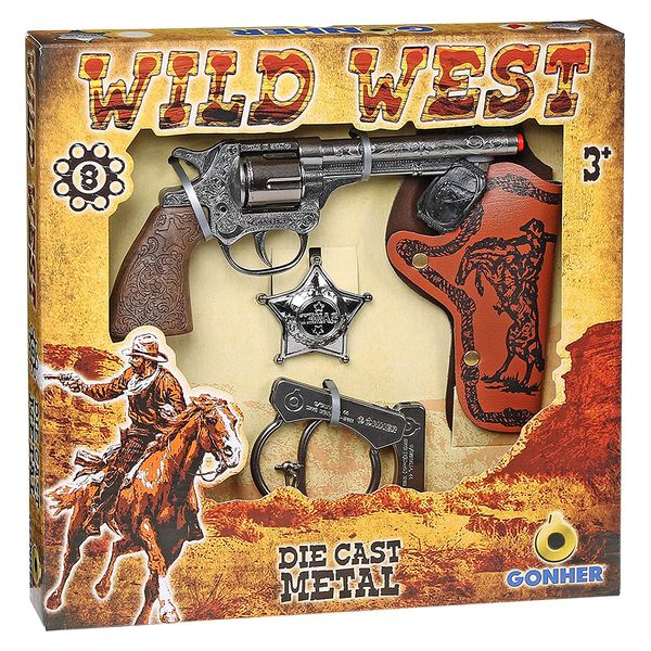 ست تفنگ بازی گانهر مدل Wild West Metal