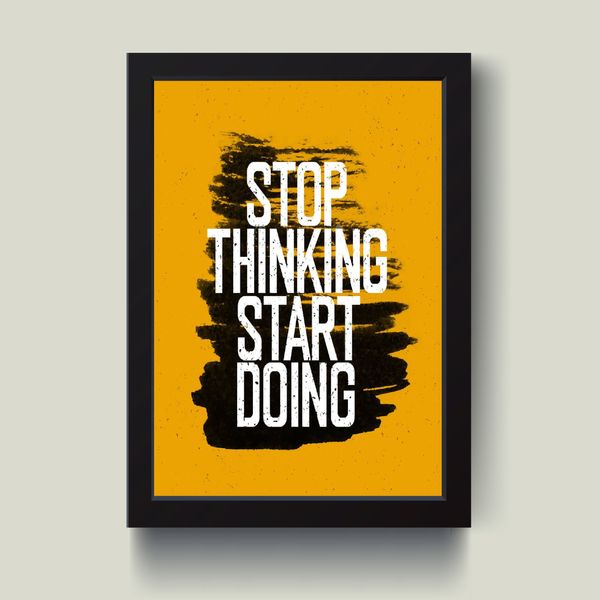 تابلو مدل Stop thinking کدG12-14
