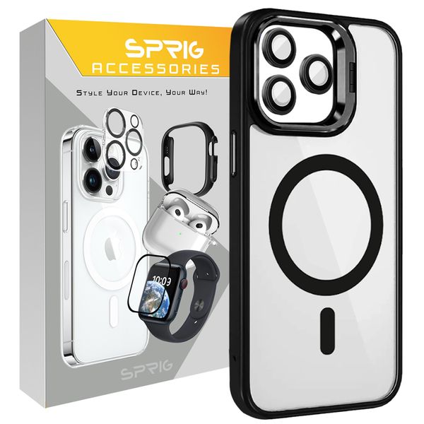 کاور اسپریگ مدل Case.Pro Magsafe مناسب برای گوشی موبایل اپل Iphone 15 Pro max به همراه محافظ لنز دوربین