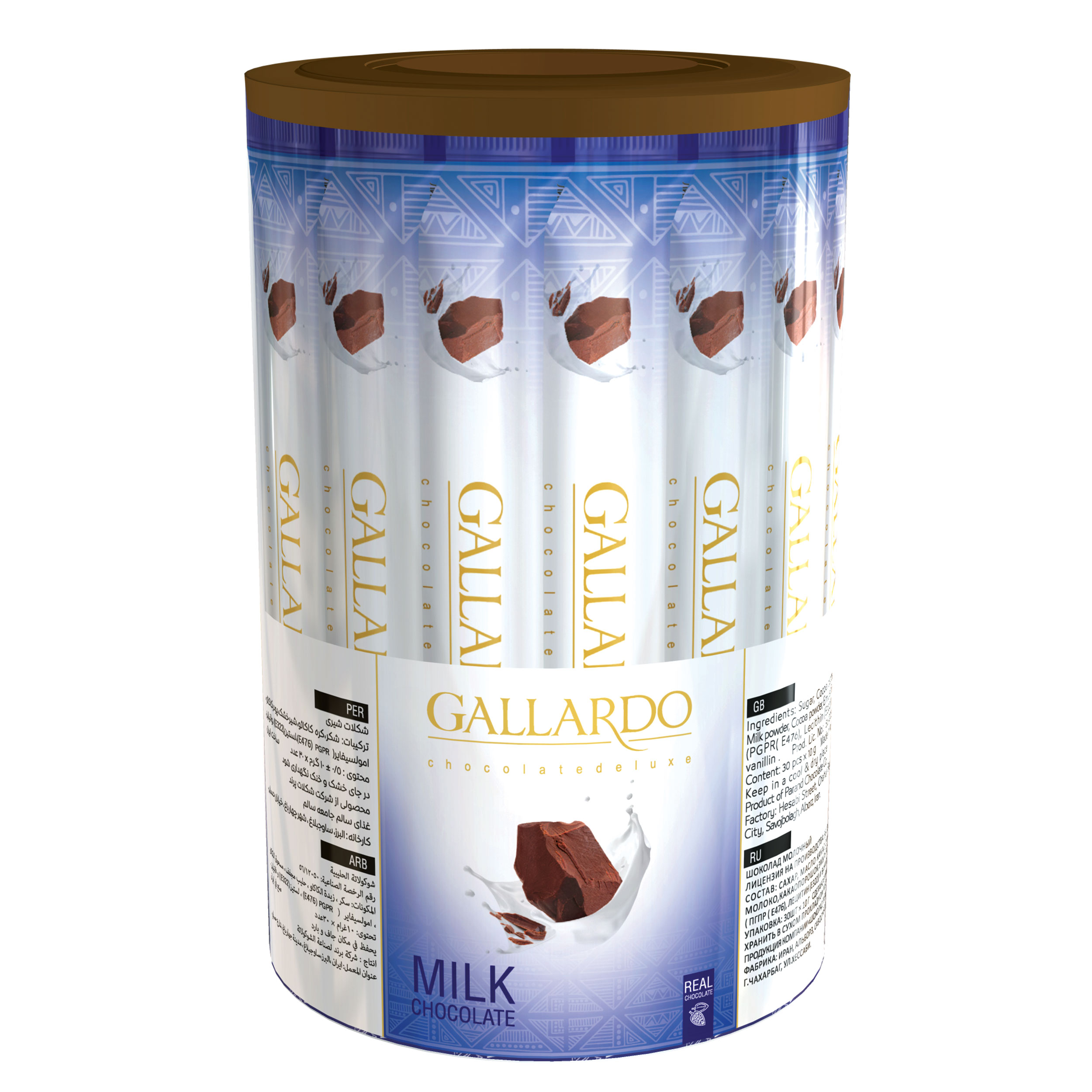 شکلات شیری گالاردو فرمند بسته 30 عددی