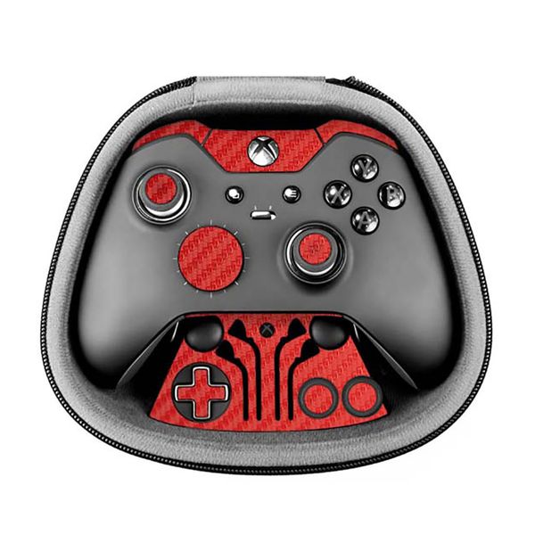 برچسب طرح فیبر-قرمز ماهوت مناسب برای دسته کنترل بازی مایکروسافت Elite Xbox One controller