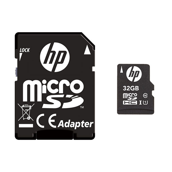 کارت حافظه microSD اچ پی مدل mi210 کلاس 10 استاندارد UHS-I سرعت 80MBps ظرفیت 32 گیگابایت به همراه آداپتور SD