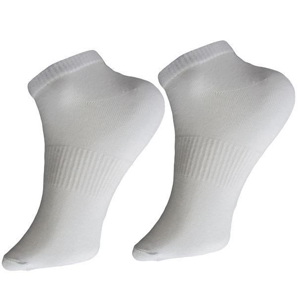 جوراب ورزشی ساق کوتاه مردانه ادیب مدل اسپرت کش انگلیسی کد MNSPT رنگ سفید بسته 2 عددی