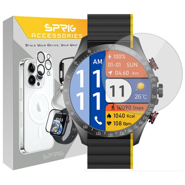 محافظ صفحه نمایش اسپریگ مدل SH-SP مناسب برای ساعت هوشمند گلوریمی M2