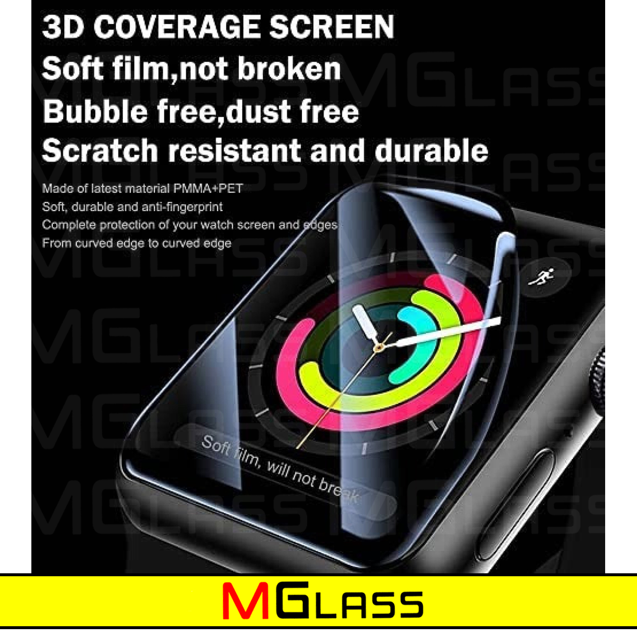 محافظ صفحه نمایش نانو ام‌گلس مدل Pmma-MG مناسب برای ساعت هوشمند هایلو GST Lite LS13 بسته دو عددی