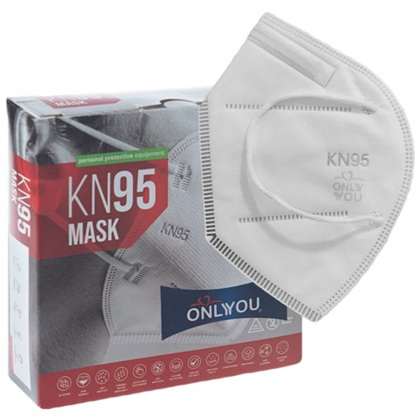 ماسک تنفسی اونلی یو مدل 5 لایه KN95Wht-580 بسته 10 عددی