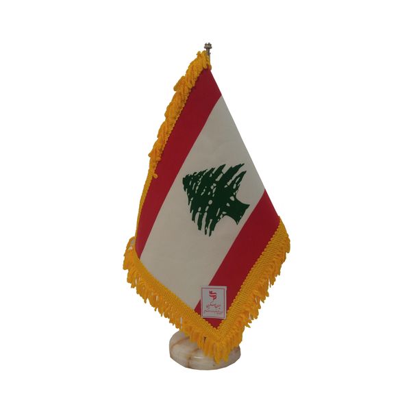 پرچم رومیزی ایران اسکرین طرح پرچم لبنان مدل 20446