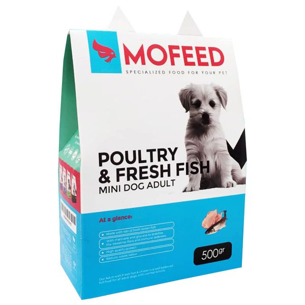 غذای خشک سگ مفید مدل مینی ادالت Poultry&amp;Fish وزن 500 گرم