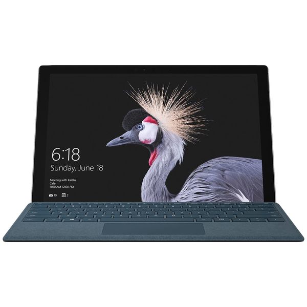تبلت مایکروسافت مدل Surface Pro 2017 - E به همراه کیبورد Blue Cobalt Signature Type Cover - ظرفیت 512 گیگابایت