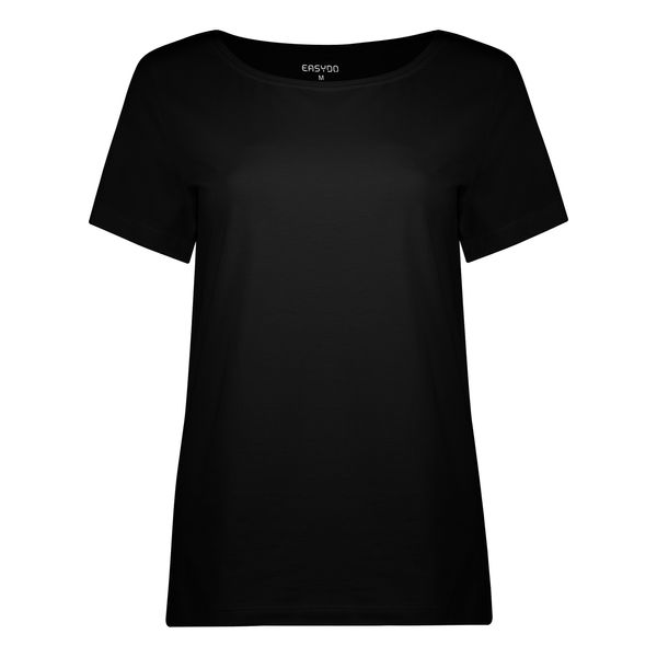 تی شرت آستین کوتاه زنانه ایزی دو مدل 1521998 رنگ مشکی