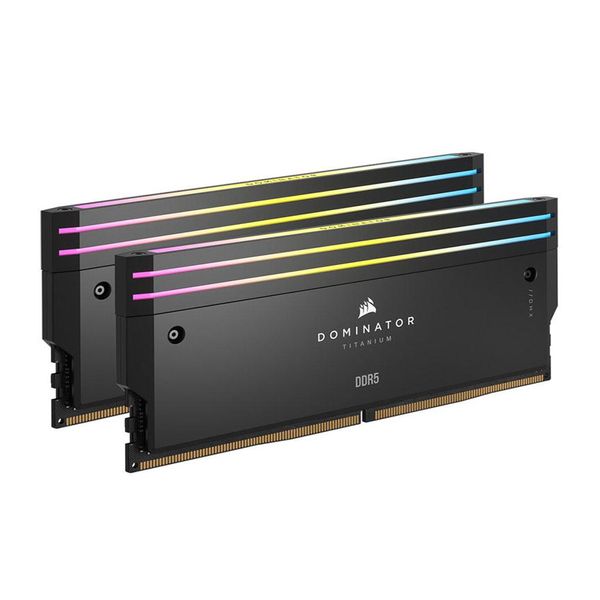 رم دسکتاپ DDR5 دوکاناله 6000 مگاهرتز CL30 کورسیر مدل Dominator Titanium RGB ظرفیت 64 گیگابایت