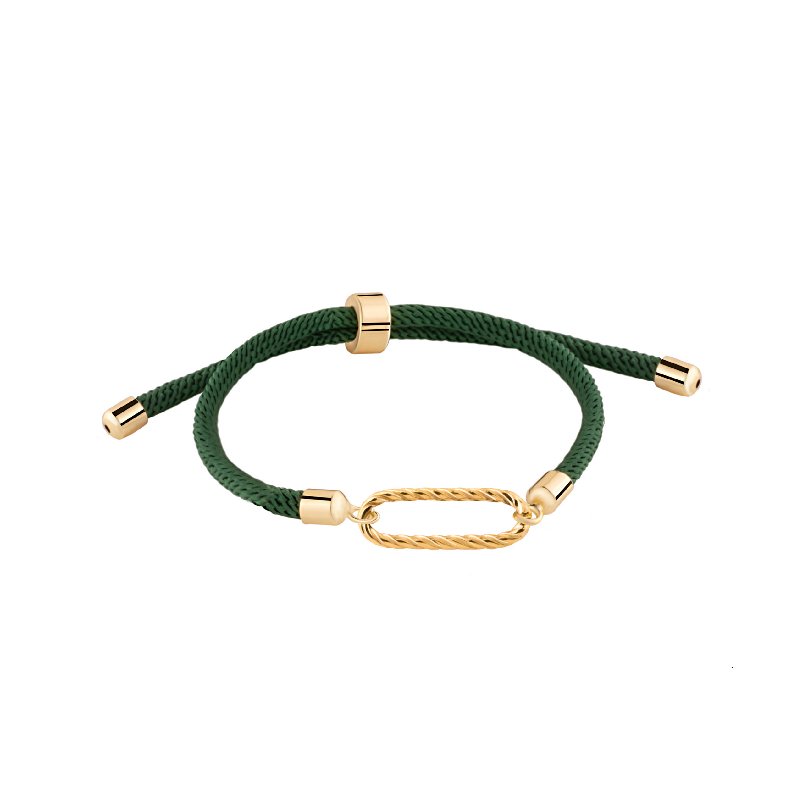 دستبند طلا 18 عیار زنانه گالری شیدا مجد مدل افسون بندی رنگ سبز