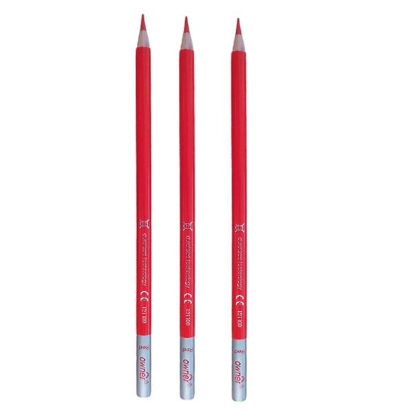مداد قرمز اونر مدل شقایق بسته 3 عددی