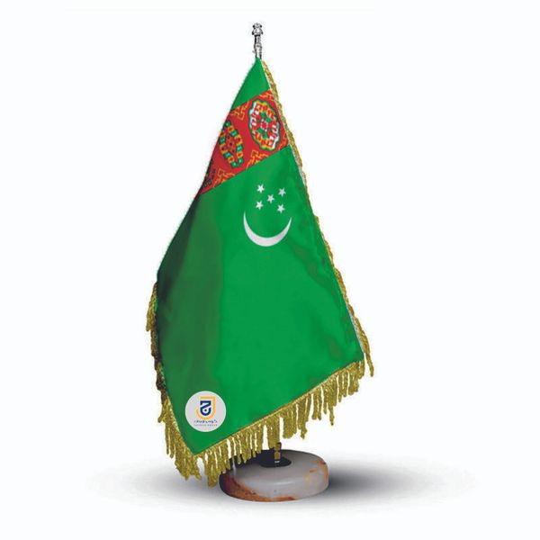 پرچم رومیزی جاویدان تندیس پرگاس مدل ترکمنستان کد 1
