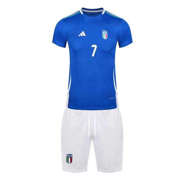 ست تی شرت و شلوارک ورزشی پسرانه مدل تیم ملی ایتالیا یورو 2024