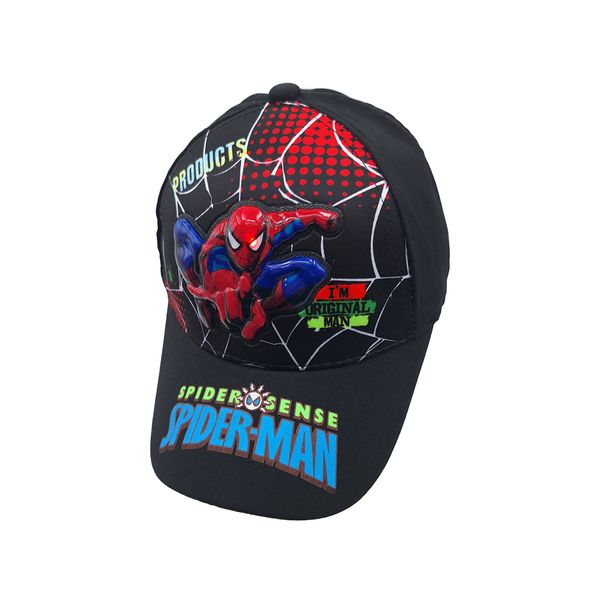 کلاه کپ پسرانه مدل مرد عنکبوتی چراغدار کد 1144 رنگ مشکی