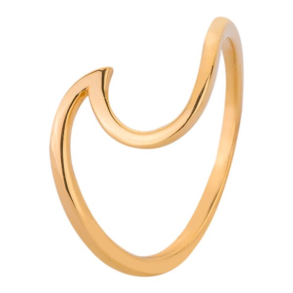 انگشتر طلا 18 عیار زنانه کاکامی مدل موج کد 267