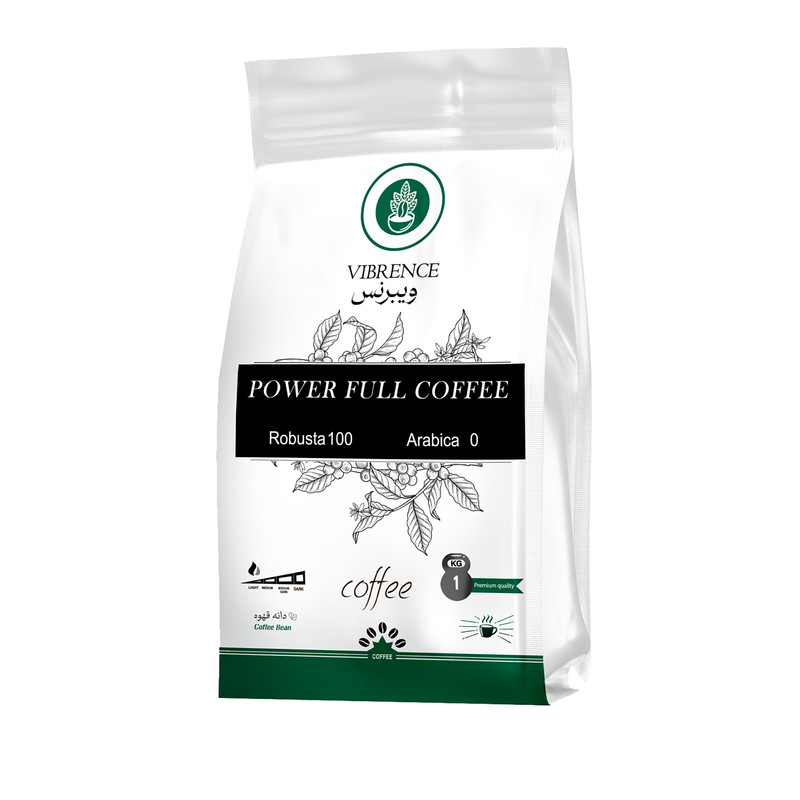دانه قهوه 100 درصد روبوستا Powerfull ویبرنس - 1 کیلوگرم