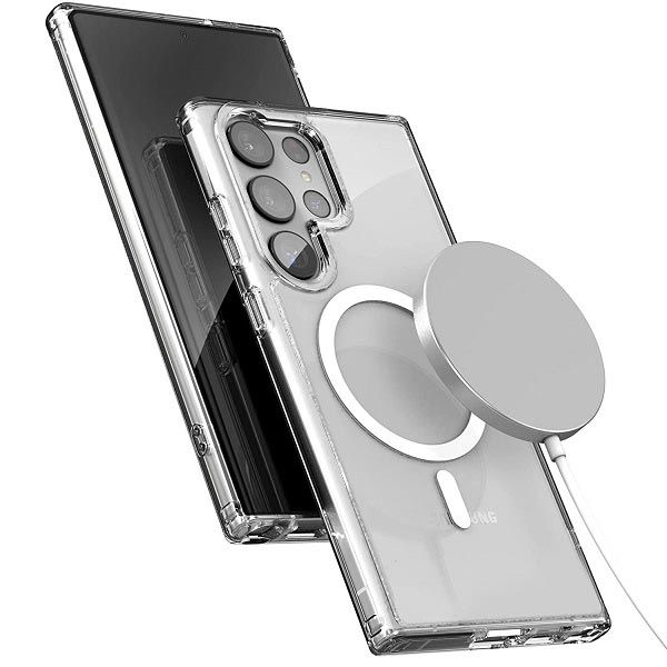 کاور مگ سیف مدل clear مناسب برای گوشی موبایل سامسونگ Galaxy S24 Ultra