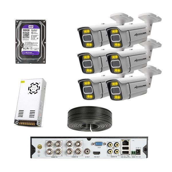 سیستم امنیتی مدل FULL KIT AHD 6 CCTV - AXESSLINK